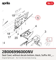 Sitzabdeckung, ohne Dekor unten, schwarz, Suffix: NV_99/C schwarz matt opaco