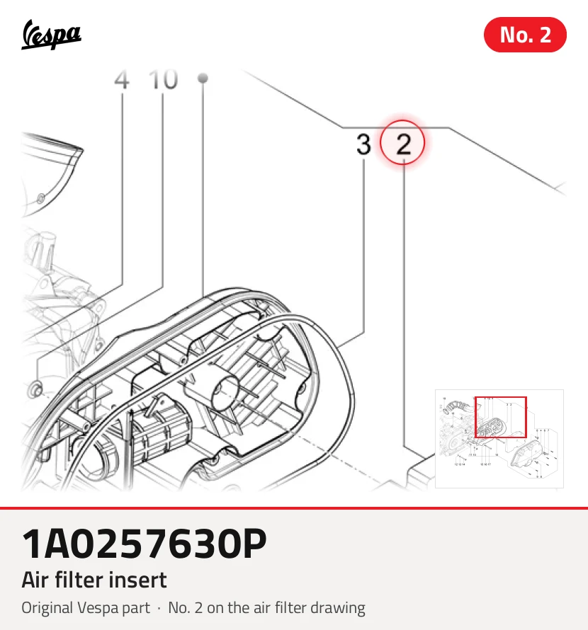 Inserção de filtro de ar