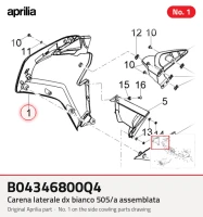Carena Somatale DX Bianco 505/A Assemblata