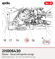 Adesivo - Decal Left (Aprilia Racing)