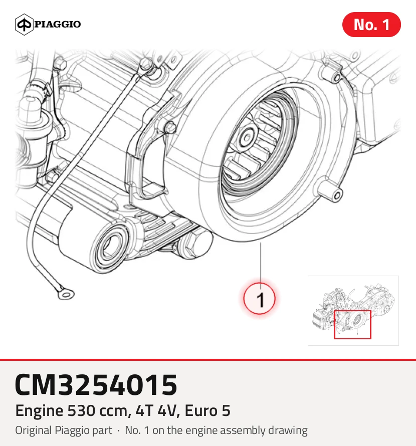 Motor completo 530 4t-4v e5