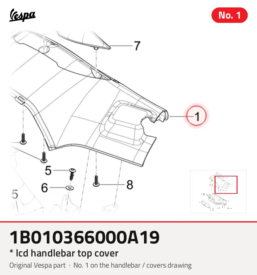 * LCD HANDLEBAR TOP COVER