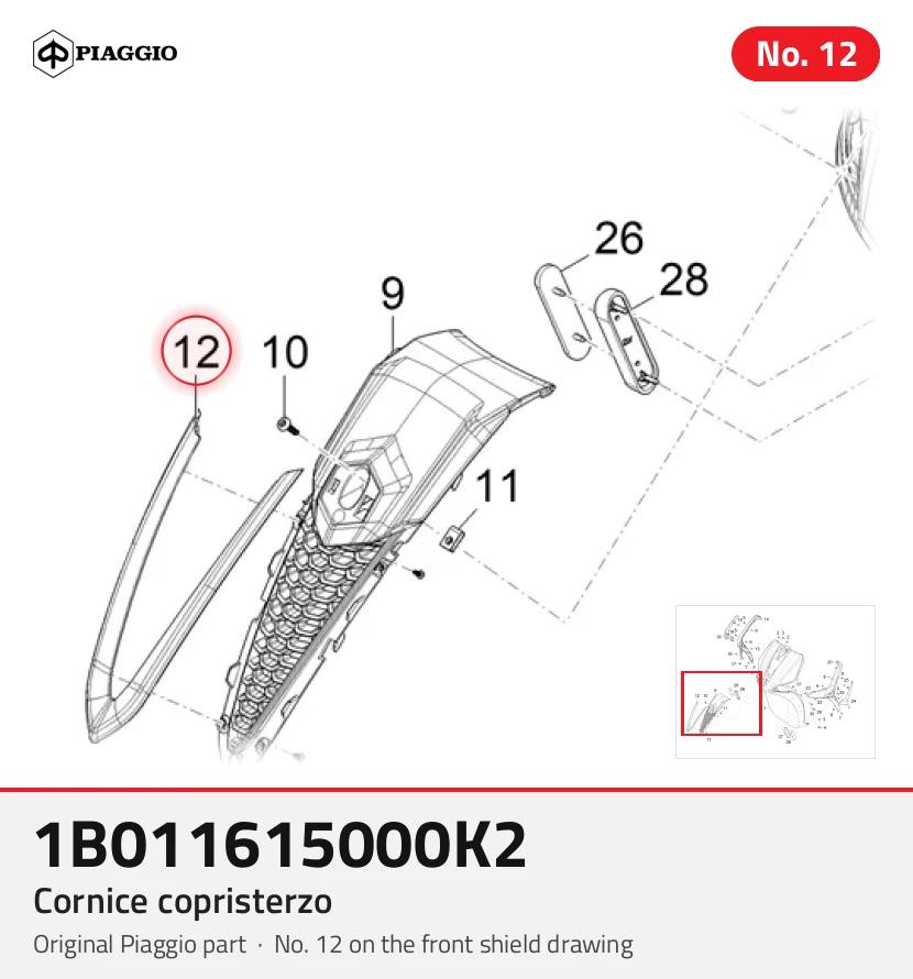 Cornija copristerzo