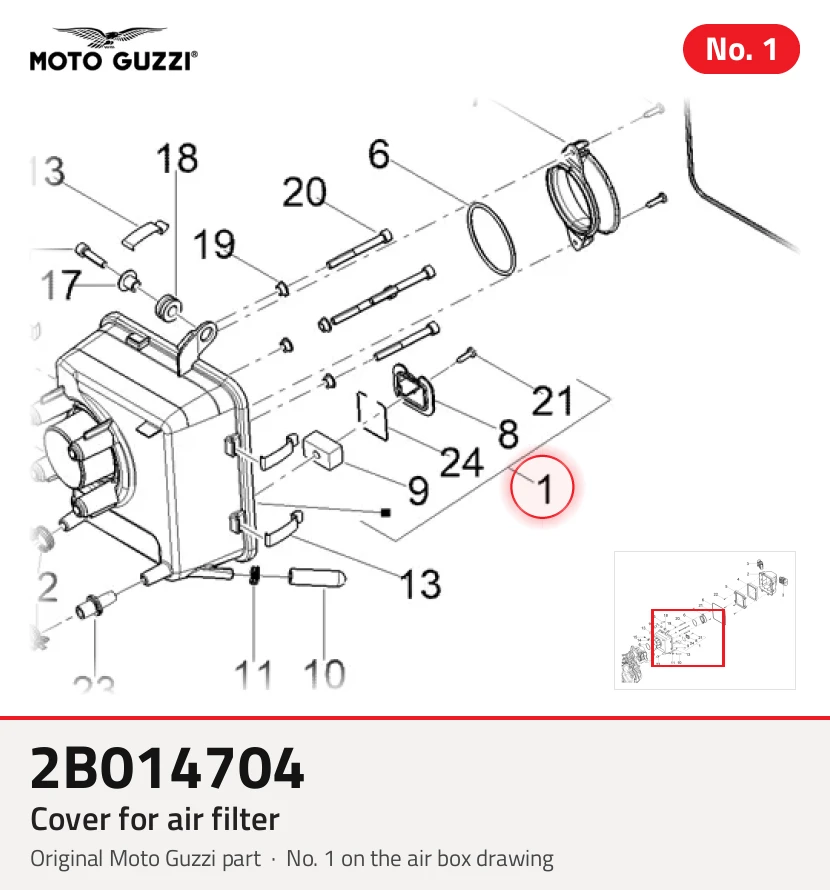 Couvercle pour filtre à air
