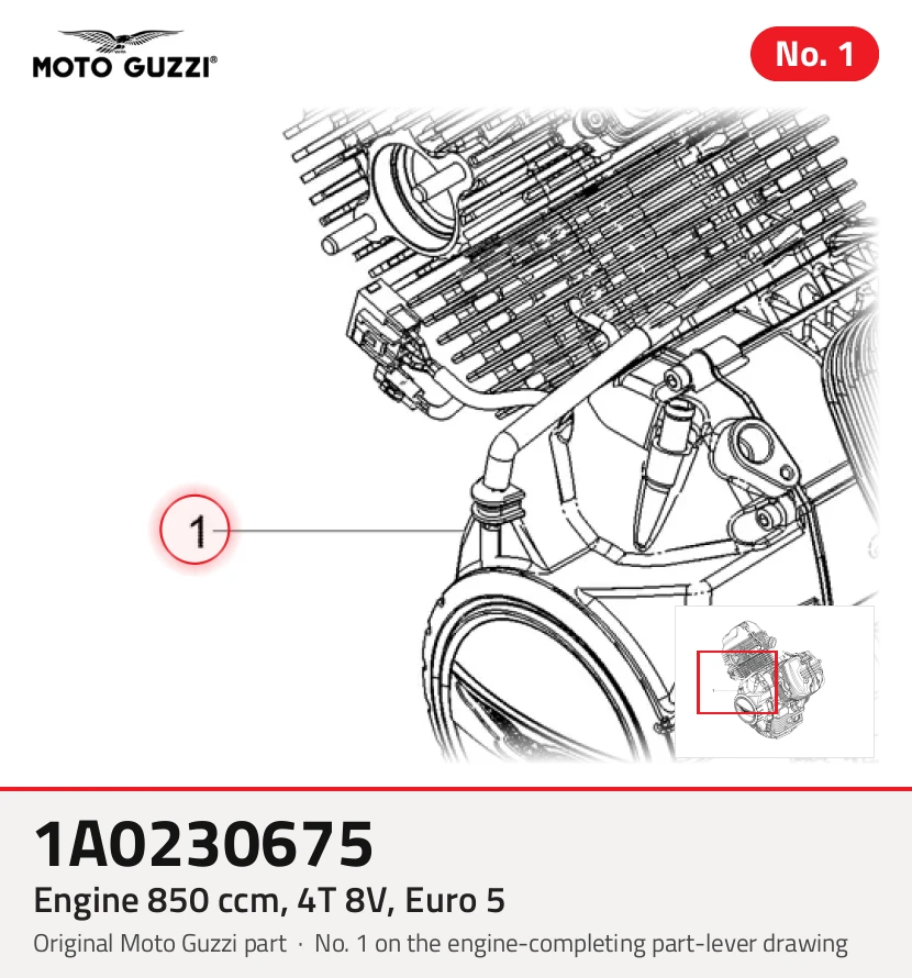 Motor 850 ccm, 4T 8V, Euro 5
