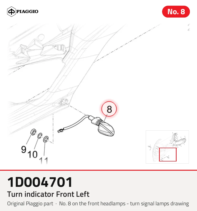 Intermitente delantero izquierdo