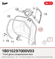 * Porta del compartimento del guanto anteriore