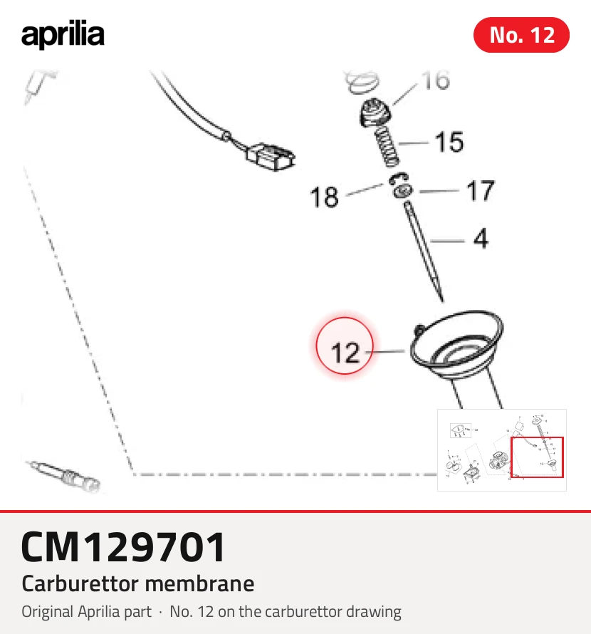 Membrane du carburateur