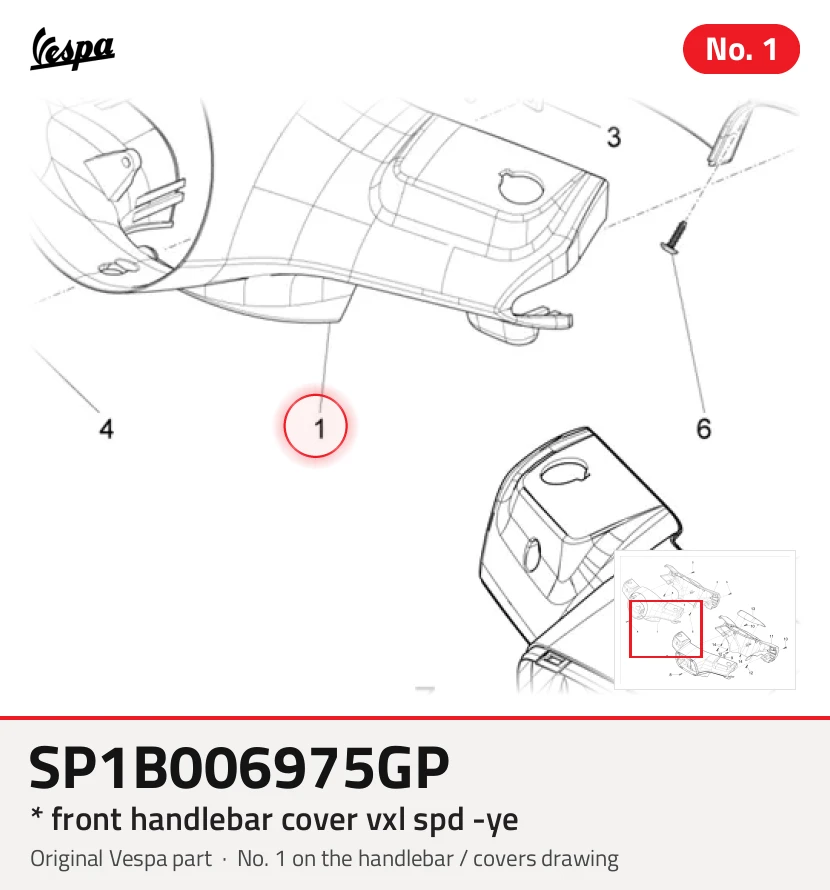 * Cubierta del manillar delantera VXL SPD -ye