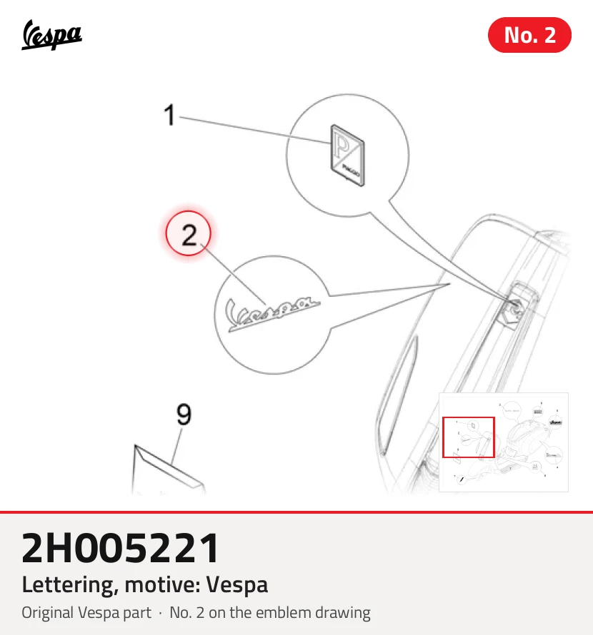 Inscription, Motif: Vespa