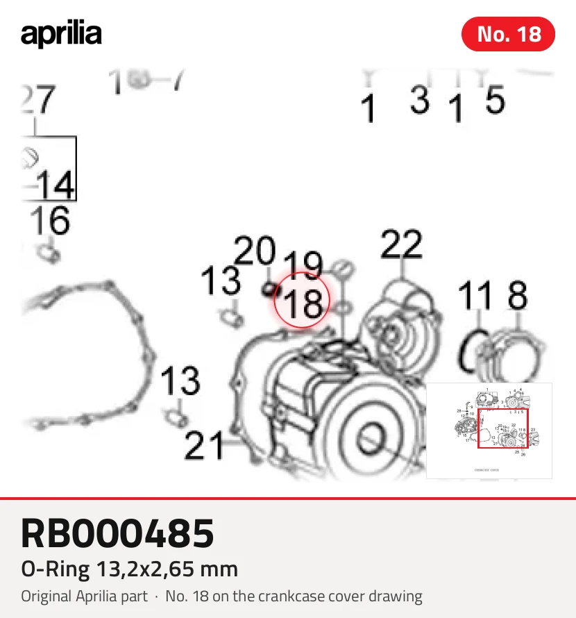 O-ring 13,2x2,65 mm