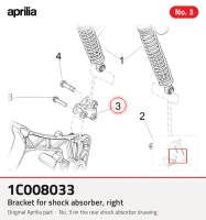 Bracket for shock absorber, right