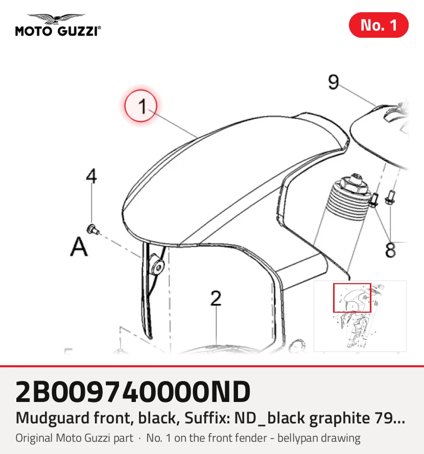 Mudguard Front, nero, suffisso: nd_black grafite 79/a