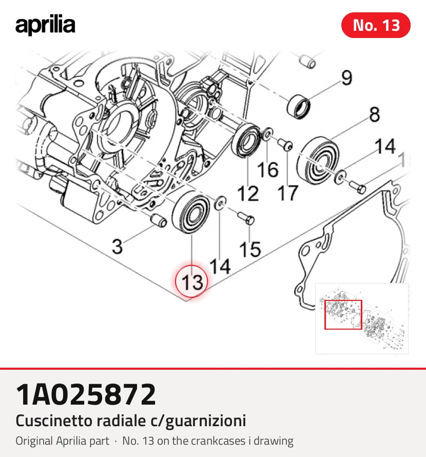 Rolamento radial com vedações