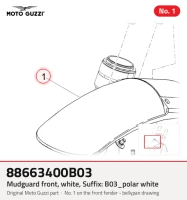 Kotflügel vorne, weiß, Zusatz: B03_polar white