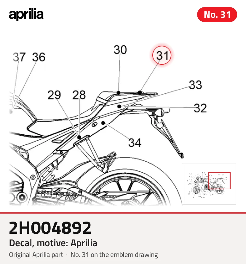 Dekor, Motiv: Aprilia
