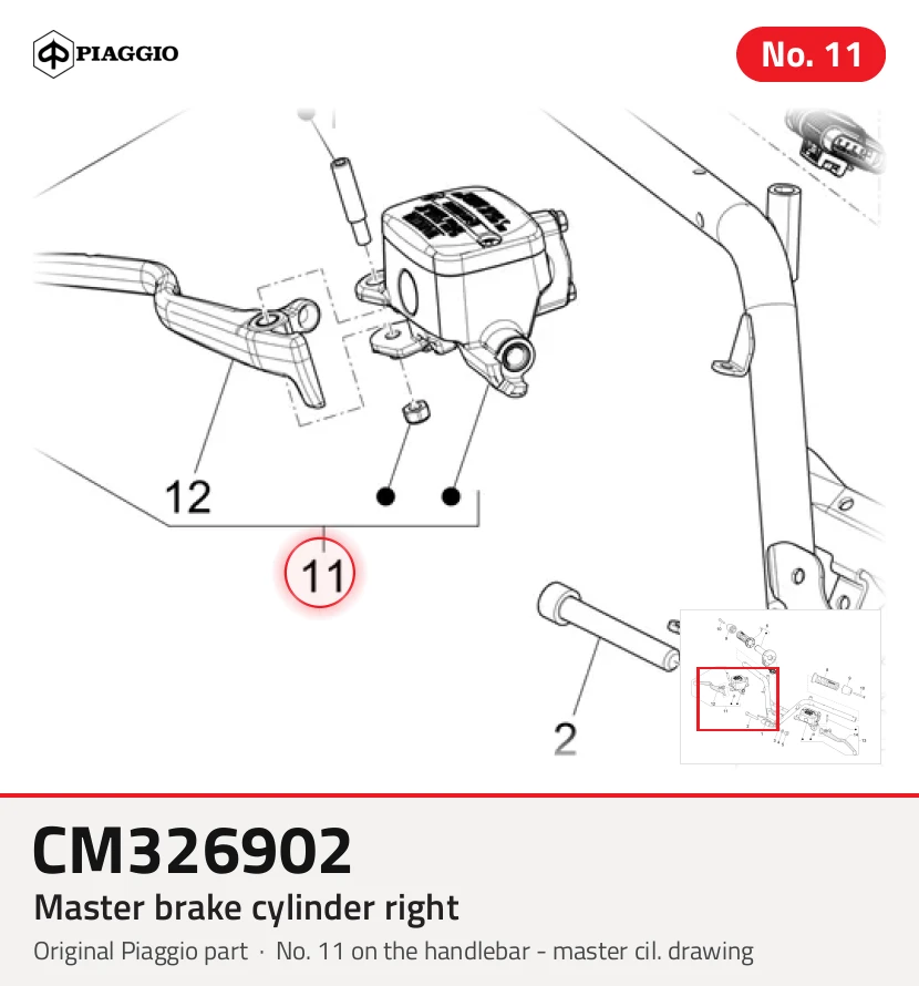 Cilindro de freno maestro derecha