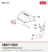 * Coperchio della batteria completa