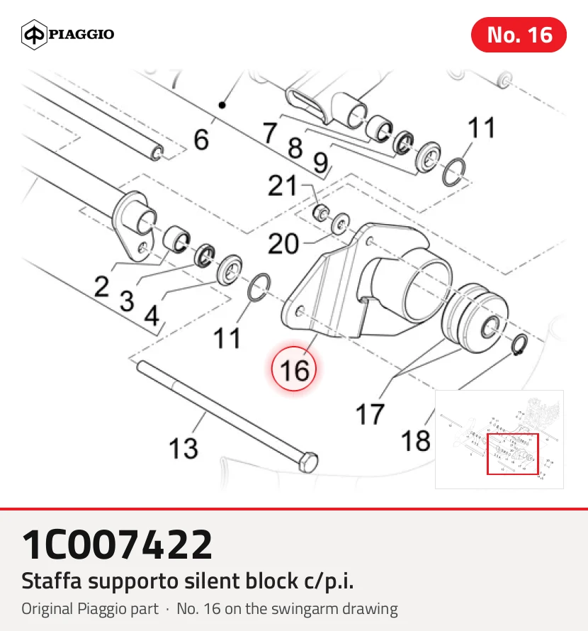 Stafta Supporto Silent Block C/P.I.