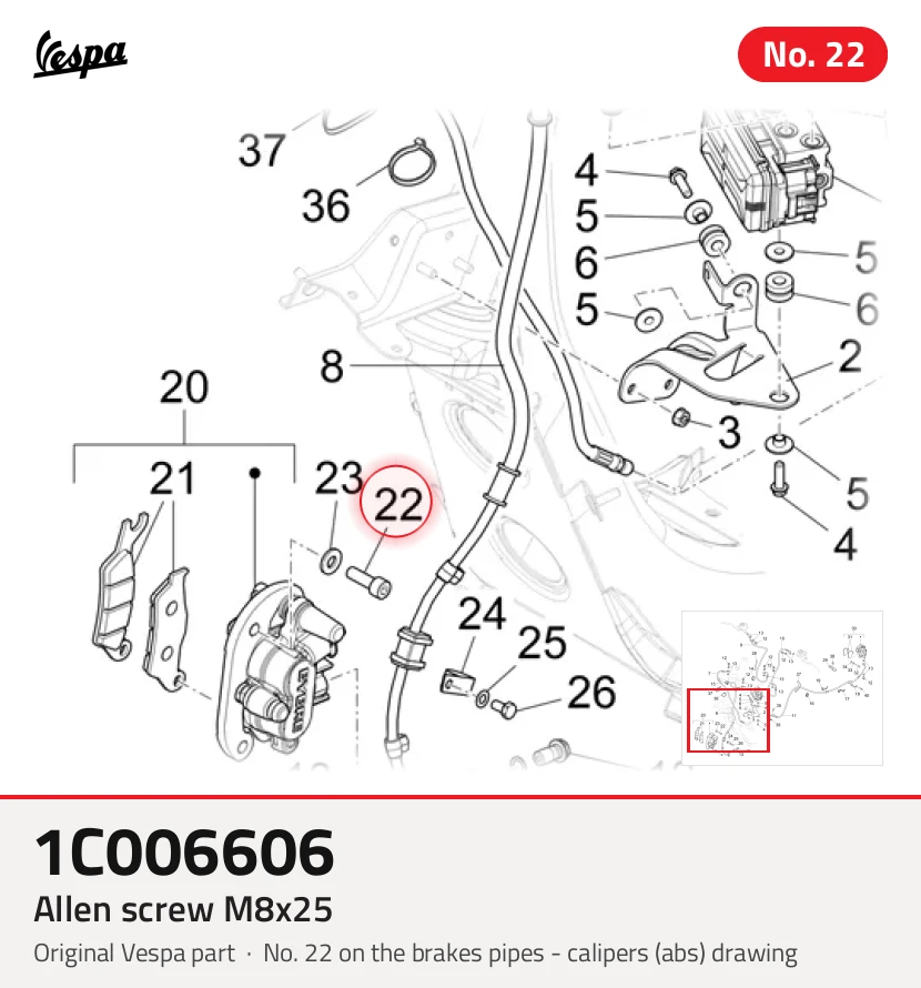 Vis creuse tête hexagonale M8x25