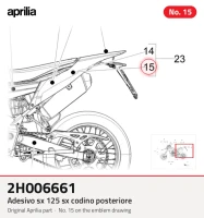 ADESIVO SX 125 SX CODINO POSTERIORE