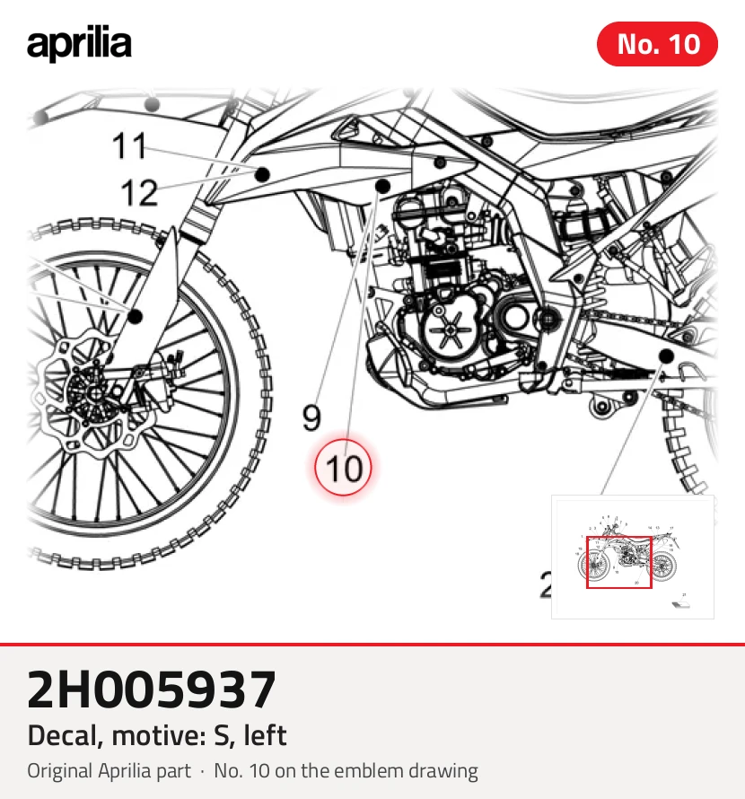 Decal, motive: S, left