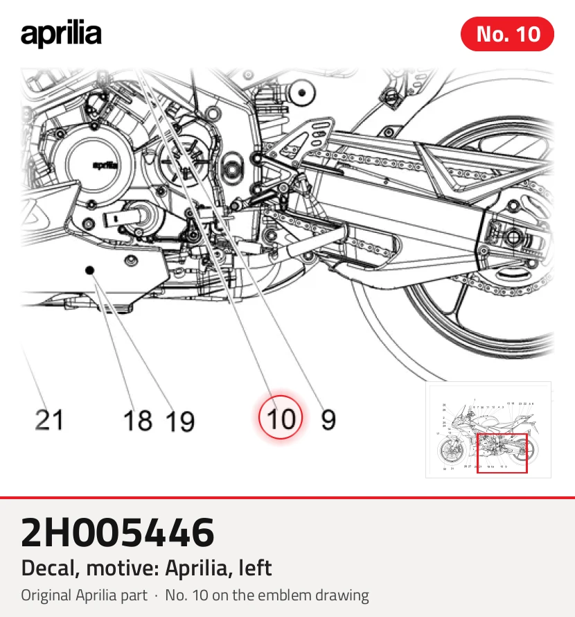 Dekor, Motiv: Aprilia, links