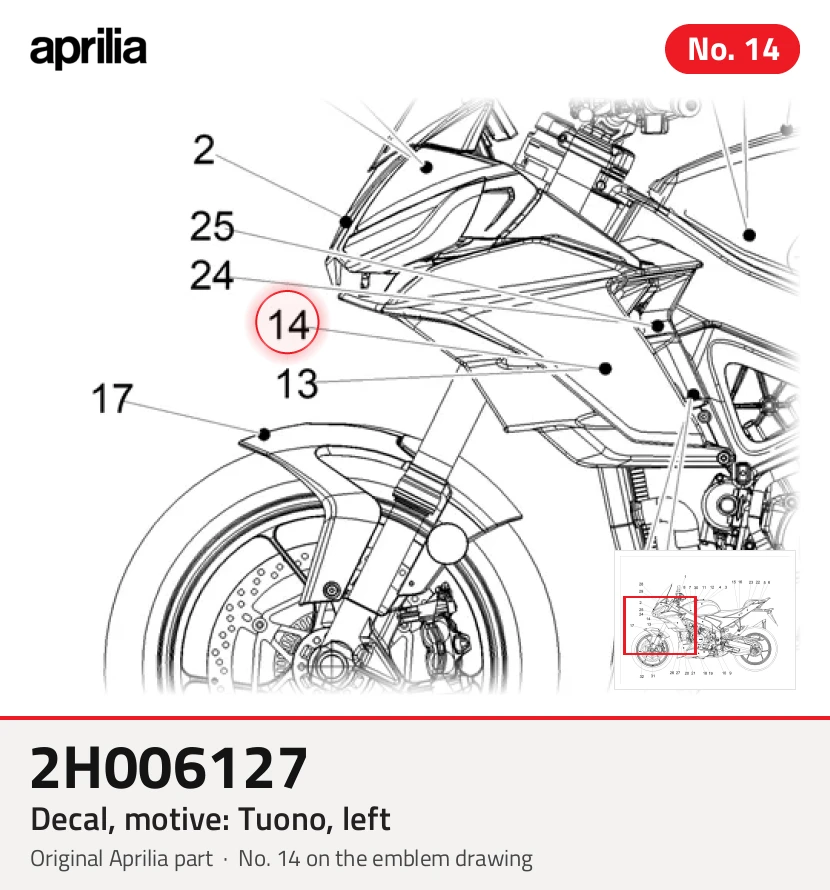 Decal, motive: Tuono, left