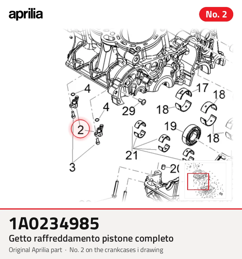Getto Raffreddmento Pistone EXCHETO