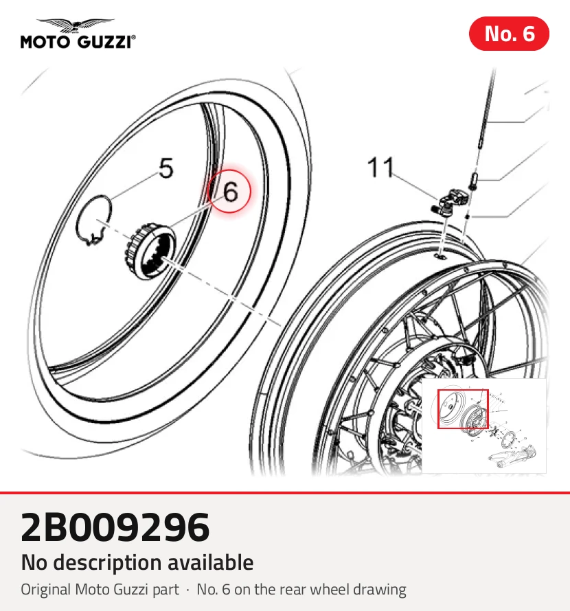 Rear wheel nut