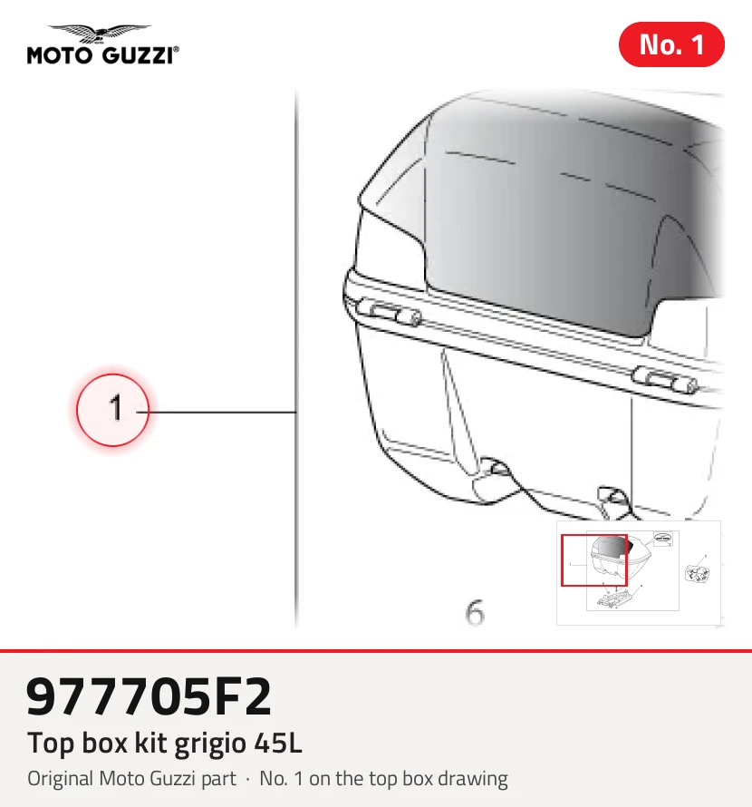 Top box kit grigio 45L