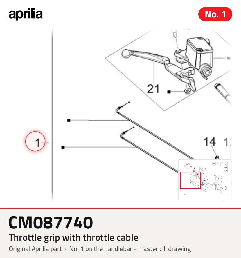 Throttle grip with throttle cable