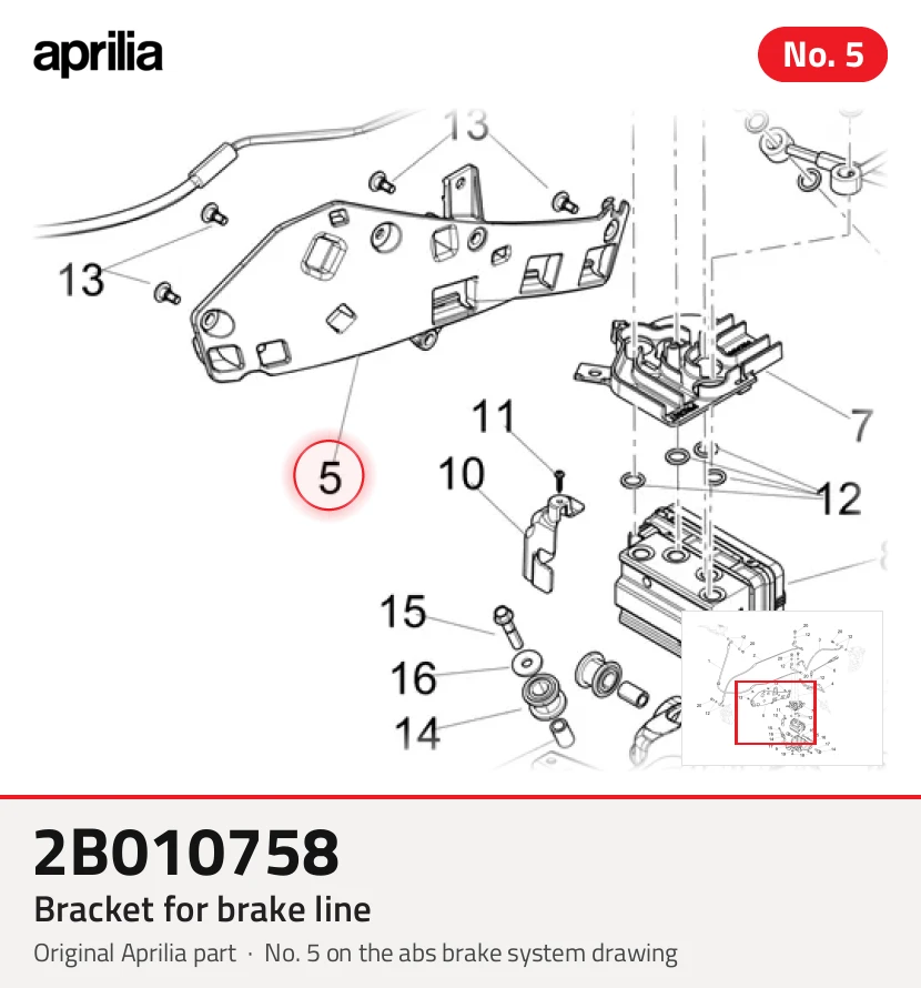 Suporte para linha de freio