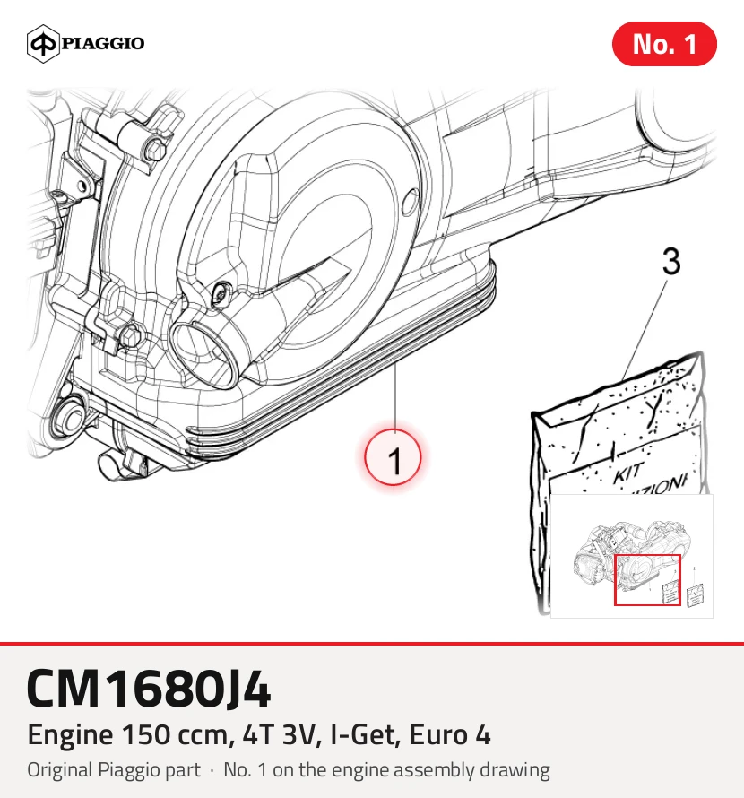 Motor 150 ccm, 4T 3V, I-Get, Euro 4