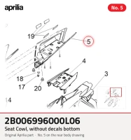 Sitzabdeckung, ohne Dekor unten