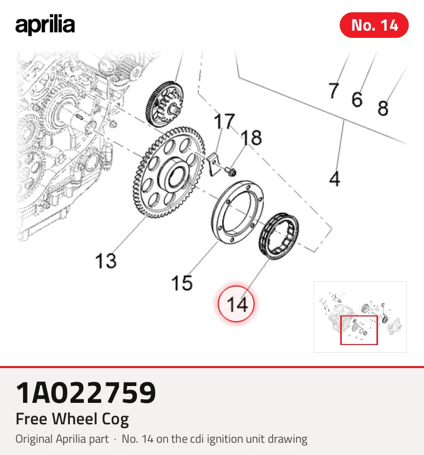 Ingranaggio della ruota gratuita