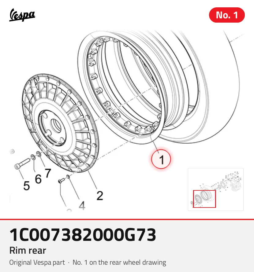 Rim rear