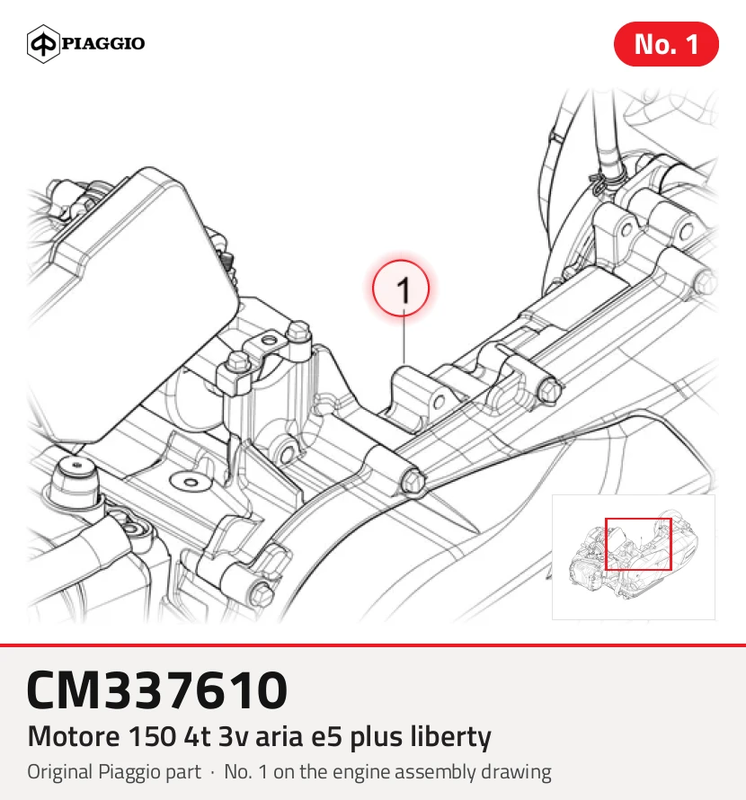 MOTORE 150 4T 3V ARIA E5 Plus Liberty