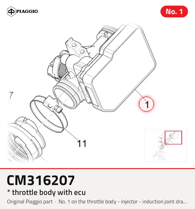 * Corpo de acelerador com ECU