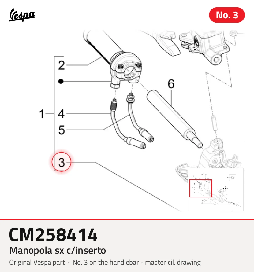 Perilla izquierda con inserto