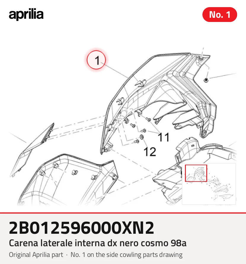 Carène latérale interne dx nero cosmo 98A