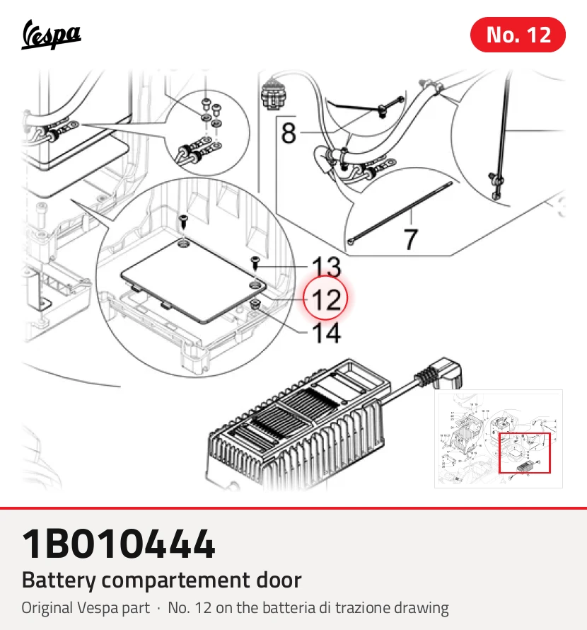 Porta del compartimento della batteria