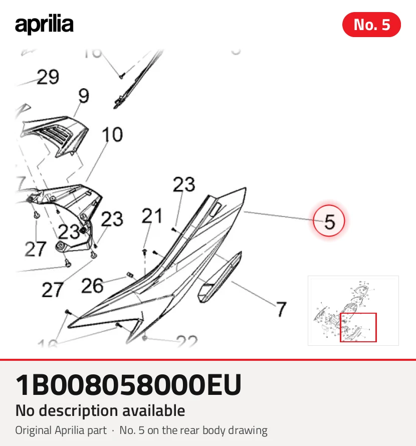 Panneau latéral gauche supérieur