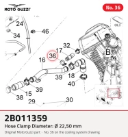 Collier durite Diamètre: Ø 22,50 mm
