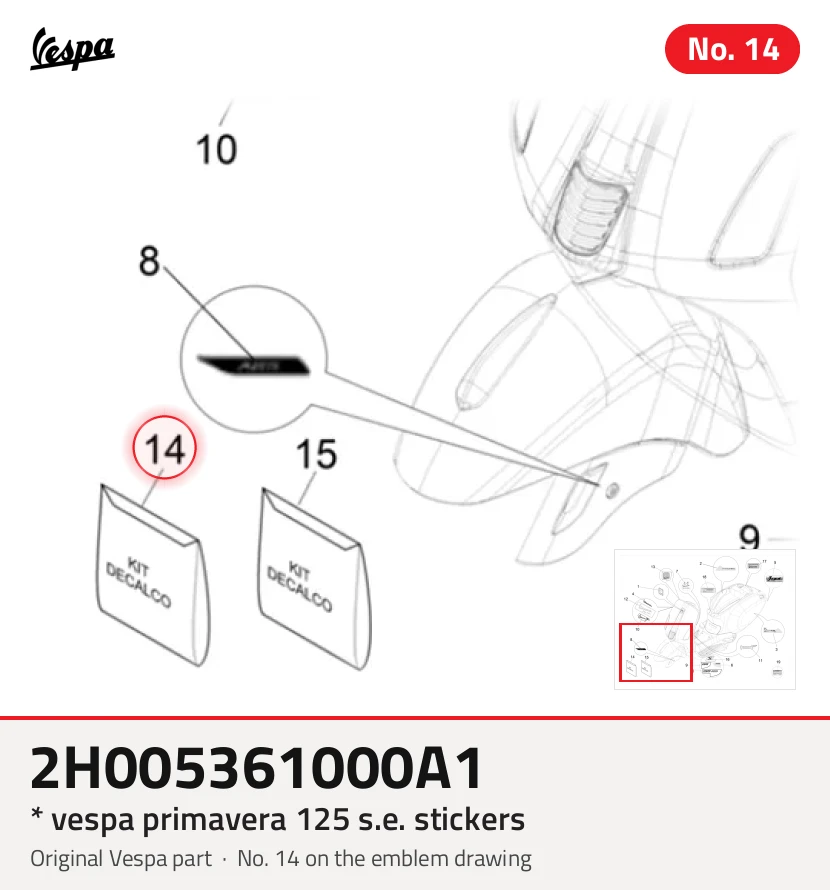 * Vespa Primavera 125 S.E. autocollants