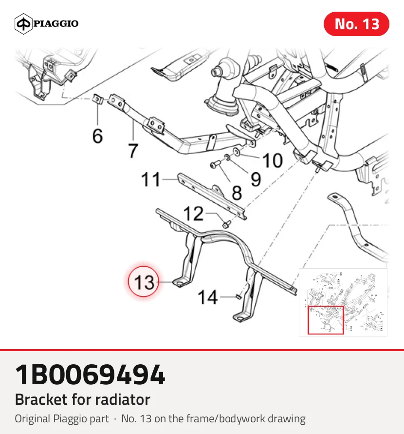 Bracket for radiator