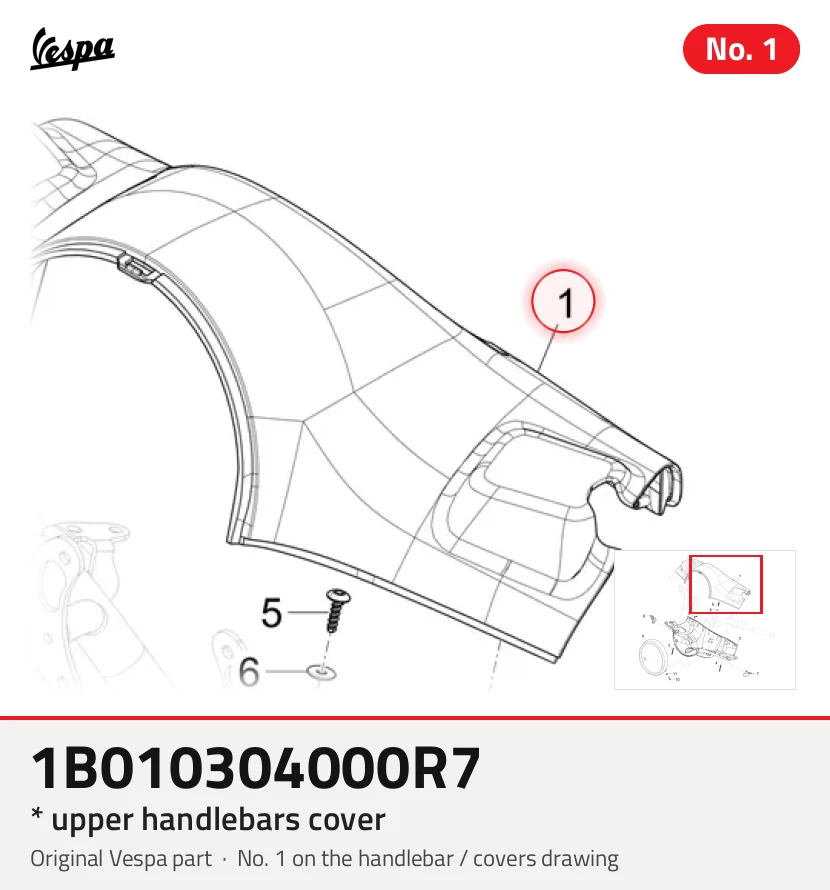 * UPPER HANDLEBARS COVER
