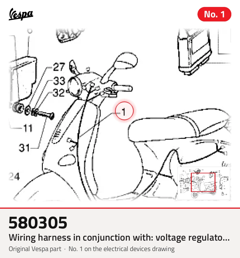 Arnés de cableado junto con: Regulador de voltaje 294878