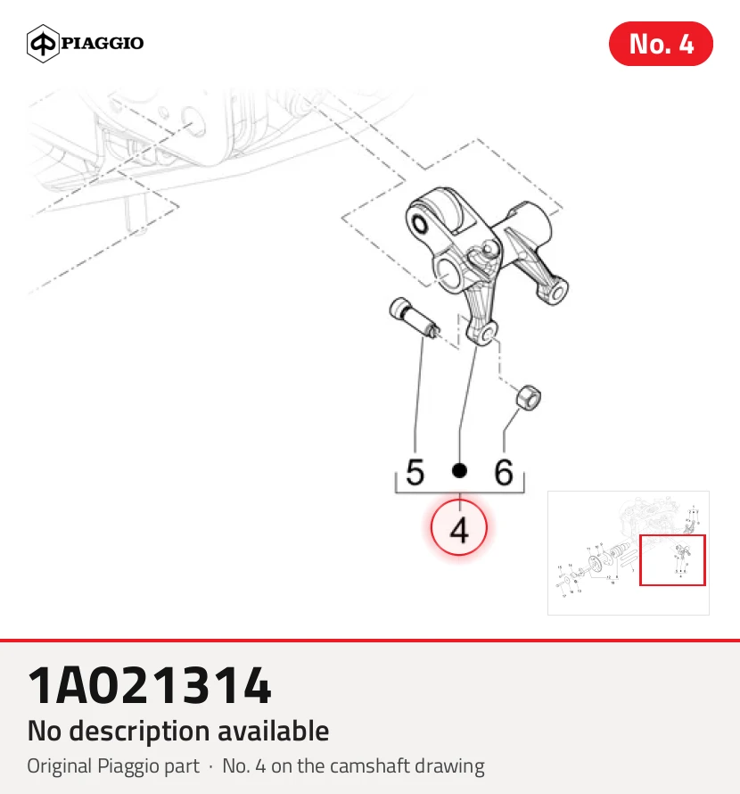 Complete exhaust side rocker