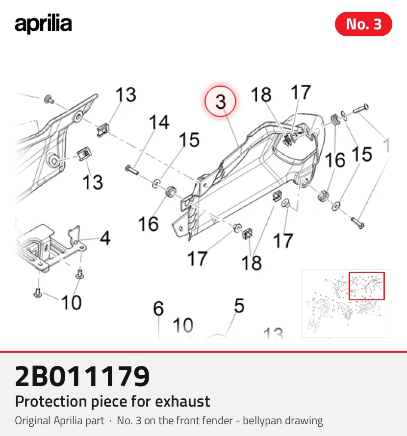 Schutzstück für Auspuff